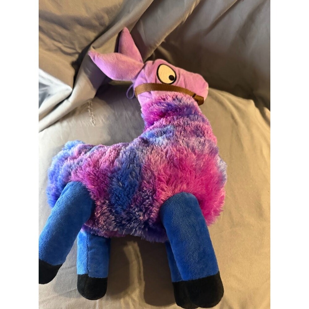 Fun & Fun Toys Llama Plush Purple Pink Blue Stuffed Animal Multicolor 483-05